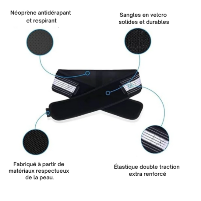 BackEase™ Ceinture de Soutien – Soulagement des Douleurs Dorsales et de la Sciatique